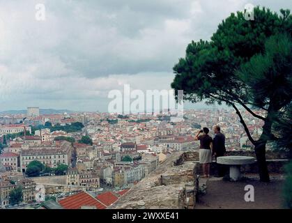 PANORAMICA - FOTO AÑOS 60.Emplacement : EXTÉRIEUR.LISBONNE.PORTUGAL. Banque D'Images