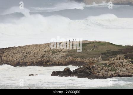 Marejada en el mar Cantábrico. Suances Banque D'Images