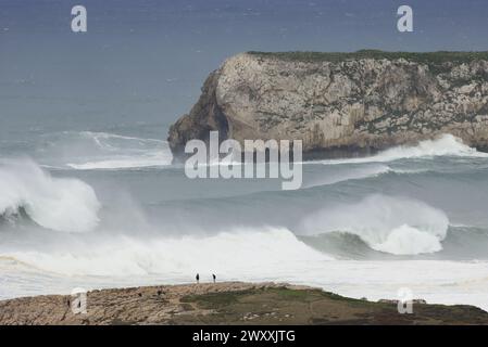 Marejada en el mar Cantábrico. Suances Banque D'Images