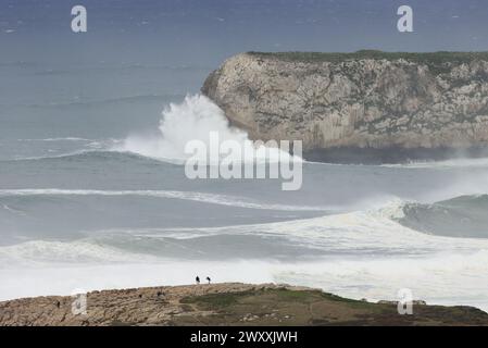 Marejada en el mar Cantábrico. Suances Banque D'Images