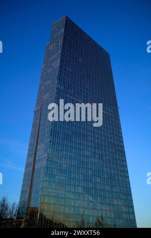 Banque centrale européenne, BCE, Osthafen, Ostende, Francfort-sur-le-main, Hesse, Allemagne Banque D'Images