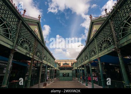 Marché municipal, partie du complexe Ver o Peso, utilisé comme marché de la viande dans la ville de Belem au nord du Brésil Banque D'Images