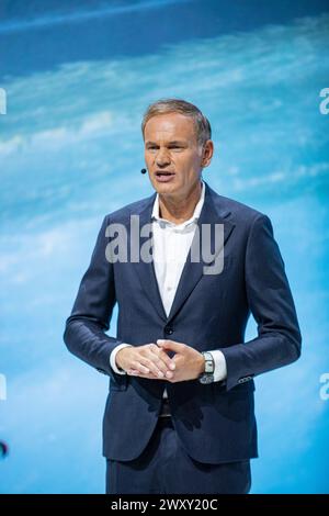 Munich, Allemagne. 04th Sep, 2023. Oliver Blume, PDG de Volkswagen, lors de la conférence de presse du Groupe VW au salon automobile IAA Mobility le 4 septembre 2023 à Munich, en Allemagne. (Photo de Alexander Pohl/Sipa USA) crédit : Sipa USA/Alamy Live News Banque D'Images