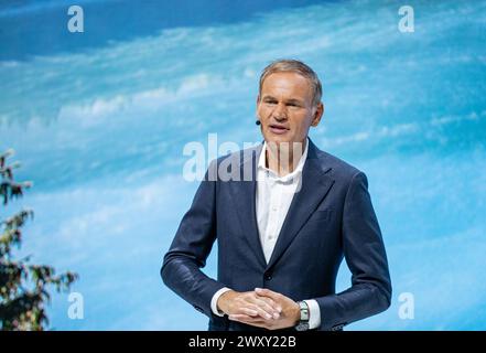 Munich, Allemagne. 04th Sep, 2023. Oliver Blume, PDG de Volkswagen, lors de la conférence de presse du Groupe VW au salon automobile IAA Mobility le 4 septembre 2023 à Munich, en Allemagne. (Photo de Alexander Pohl/Sipa USA) crédit : Sipa USA/Alamy Live News Banque D'Images