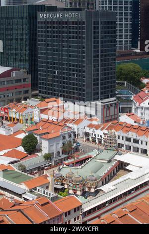 2 avril 2024. Architecture design de l'hospitalité de l'hôtel Mercure à Chinatown. Beaucoup de chambres pour faire face à l'augmentation des visiteurs à Singapour. Banque D'Images