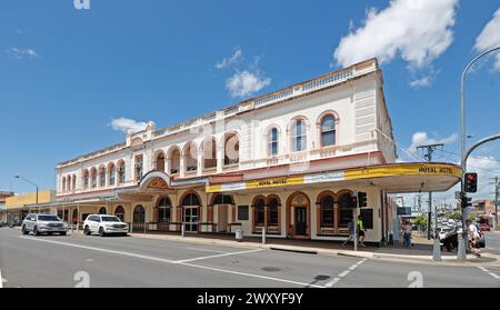 The Royal Hotel à Maryborough, Queensland, Australie Banque D'Images