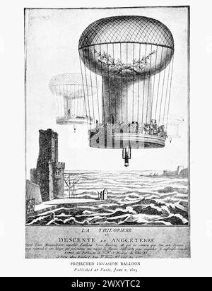 Invasion projetée ballon Napoléon et l'invasion de l'Angleterre : l'histoire de la grande terreur Banque D'Images