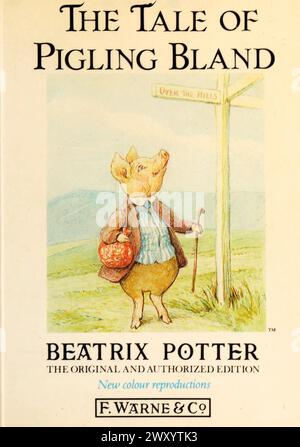 Couverture The Tale of Pigling Bland by Potter, Beatrix, 1866-1943 date de publication 1913 The Tale of Pigling Bland est un livre pour enfants écrit et illustré par Beatrix Potter et publié pour la première fois par Frederick Warne & Co en 1913. L'histoire décrit les aventures du cochon du titre et comment sa vie change en rencontrant une âme soeur Banque D'Images