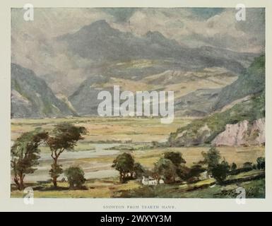 Snowdon de Traeth Mawr 1911 Gordon Cochrane Home (25 juillet 1878 – 13 décembre 1969) est un paysagiste, écrivain et illustrateur anglais. Snowdon (ou Yr Wyddfa), est une montagne de la région de Snowdonia au nord du pays de Galles. Il a une altitude de 1 085 mètres Banque D'Images