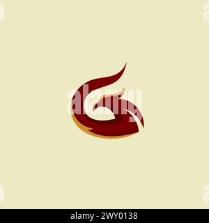 Logo G Eagle. Icône lettre G. Illustration de Vecteur