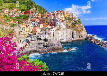 Manarola, Parc National des Cinque Terre, ligurie, italie Banque D'Images