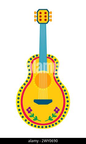 Illustration plate de guitare acoustique mexicaine Vector Illustration de Vecteur