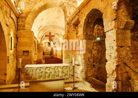 L'abbaye Saint-Victor (abbaye Saint-Victor) est une ancienne abbaye qui a été fondée à la fin de la période romaine (Ve siècle) à Marseille dans le sout Banque D'Images