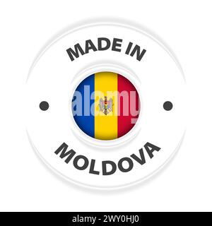 Motif et étiquette en Moldavie. Élément d'impact pour l'utilisation que vous voulez en faire. Illustration de Vecteur