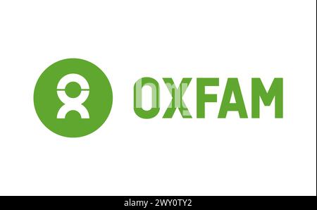 Logo Oxfam - ONG caritative internationale Banque D'Images