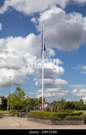 Mémorial de guerre australien, dans le centenaire de la réserve Anzac sur la frontière de la banlieue de Kellyville Castle Hill dans le Grand Sydney occidental, Nouvelle-Galles du Sud, Australie Banque D'Images