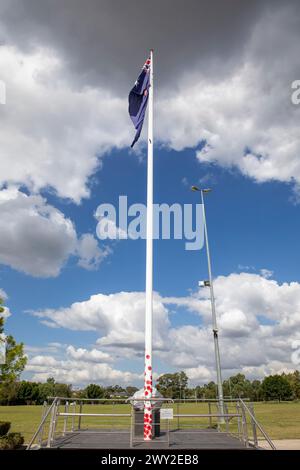 Mémorial de guerre australien, dans le centenaire de la réserve Anzac sur la frontière de la banlieue de Kellyville Castle Hill dans le Grand Sydney occidental, Nouvelle-Galles du Sud, Australie Banque D'Images