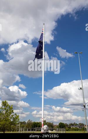 Mémorial de guerre australien, dans le centenaire de la réserve Anzac sur la frontière de la banlieue de Kellyville Castle Hill dans le Grand Sydney occidental, Nouvelle-Galles du Sud, Australie Banque D'Images