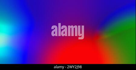 Néon Glow bleu magenta rouge grenn gradient granuleux bruit de fond texturé dégradé de couleurs abstraites cinématographiques, bannière, conception de couverture d'affiche, granuleux foncé Banque D'Images