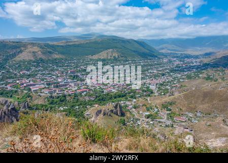 Vue panoramique de la ville arménienne Goris Banque D'Images