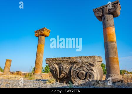 Ruines de l'ancien Dvin en Arménie Banque D'Images