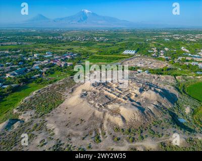 Ruines de l'ancien Dvin en Arménie Banque D'Images