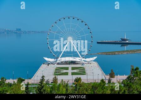 Bakou Eye vu pendant une journée ensoleillée, Azerbaïdjan Banque D'Images