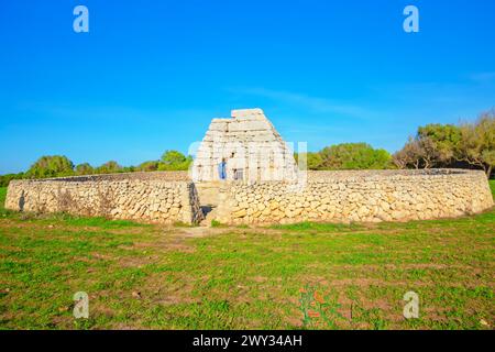 Site funéraire de Naveta des Tudons, Minorque, Îles Baléares, Espagne Banque D'Images