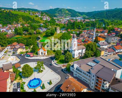 Vue panoramique de la ville de Bosanska Krupa en Bosnie-Herzégovine Banque D'Images