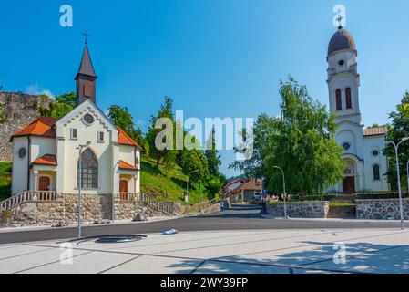 Vue panoramique de la ville de Bosanska Krupa en Bosnie-Herzégovine Banque D'Images