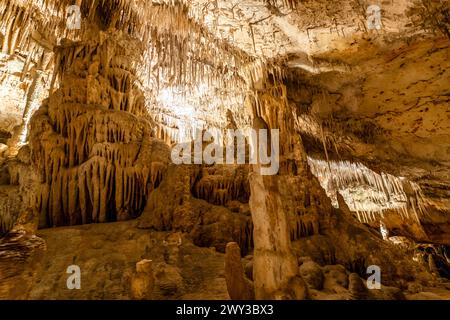 Superbes photos des grottes du Drach à Majorque, Espagne Banque D'Images