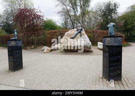 Statue de Danny Osborne d'Oscar Wilde, écrivain et dramaturge irlandais. Dublin, Irlande Banque D'Images