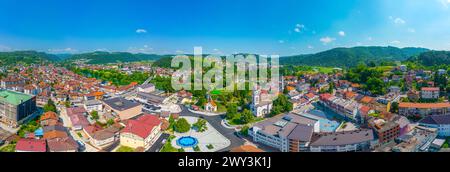 Vue panoramique de la ville de Bosanska Krupa en Bosnie-Herzégovine Banque D'Images