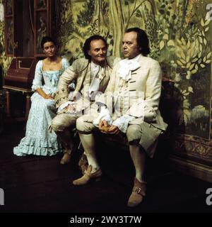 Der Menschenfeind, Fernsehfilm nach der Komödie von Molière als Aufzeichung aus dem Thalia Theater in Hamburg, Deutschland 1976, Régie : Rudolf Noelte, Darsteller : Angela Schmid, Werner Kreindl, Will Quadflieg Banque D'Images