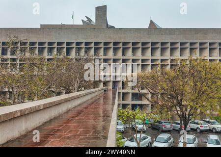 Palais de l'Assemblée, le Corbusier, Chandigarh, Inde Banque D'Images