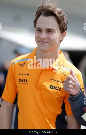 Suzuka, Japon, 04/04/2024, PIASTRI Oscar (aus), McLaren F1 Team MCL38, portrait, lors du Formula 1 MSC Cruises Japanese Grand Prix 2024, 4ème manche du Championnat du monde de formule 1 2024 du 5 au 7 avril 2024 sur le Suzuka International Racing course course, à Suzuka, Japon Banque D'Images