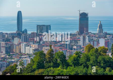 Panorma vue de Batoumi de la montagne d'anurie en Géorgie Banque D'Images