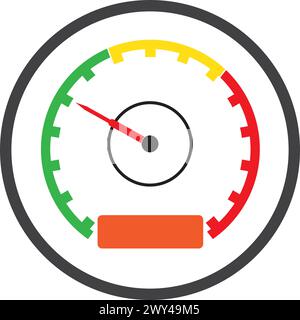 Icône de compteur de vitesse vektor illustration symbole conception Illustration de Vecteur