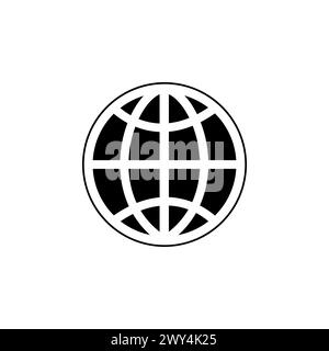 Icône vectorielle plate Planet Orbit. Symbole solide simple isolé sur fond blanc Illustration de Vecteur