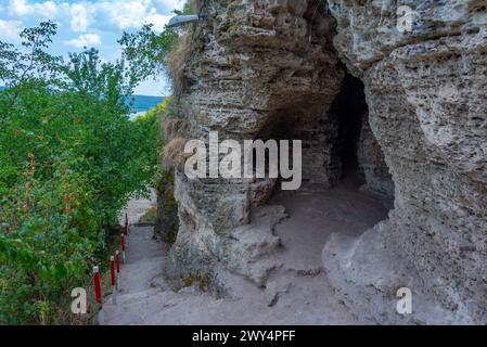 Vue du monastère de Tipova en Moldavie Banque D'Images