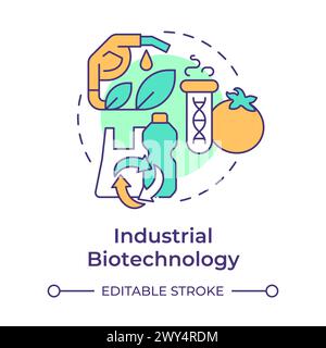 Icône de concept multicolore de biotechnologie industrielle Illustration de Vecteur