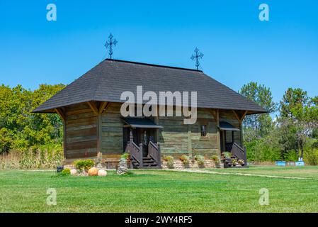 La petite église du Musée du village à Chisinau, Moldavie Banque D'Images