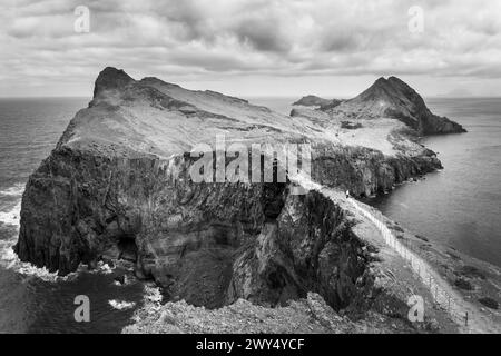 Paysage pittoresque sur le sentier de Ponta de São Lourenço, île de Madère, Portugal Banque D'Images