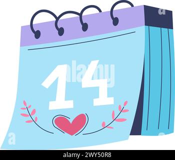 Saint Valentin jour, 14th février vacances Illustration de Vecteur