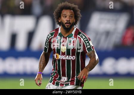 Lima, Pérou. 04th Apr, 2024. Marcelo Vieira de Fluminense lors de la CONMEBOL Libertadores Cup, match du Groupe A, date 1, entre Alianza Lima et Fluminense FC a joué au stade Alejandro Villanueva Melcochita le 3 avril 2024 à Lima, Pérou. (Photo de Miguel Marrufo/PRESSINPHOTO) crédit : AGENCE SPORTIVE PRESSINPHOTO/Alamy Live News Banque D'Images