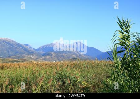 Parc national de Llogara. Montagnes cérauniennes le long de la Riviera albanaise, Orikum en Albanie Banque D'Images