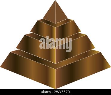 Conception de symbole d'illustration vectorielle d'icône de pyramide Illustration de Vecteur