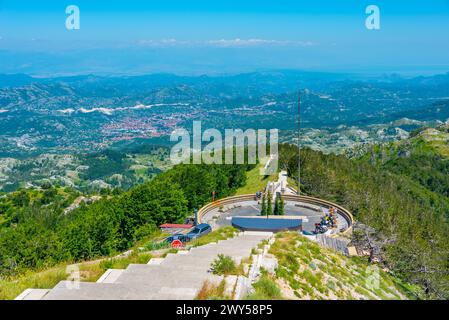 Escalier intérieur du mausolée Njegos au Monténégro Banque D'Images