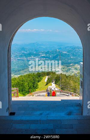 Escalier intérieur du mausolée Njegos au Monténégro Banque D'Images