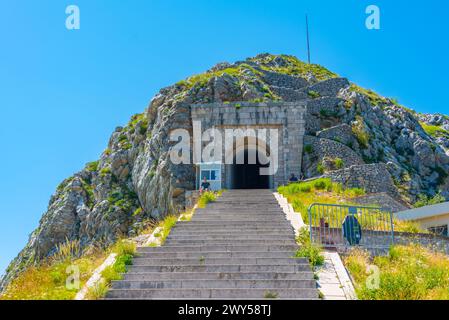 Escalier intérieur du mausolée Njegos au Monténégro Banque D'Images